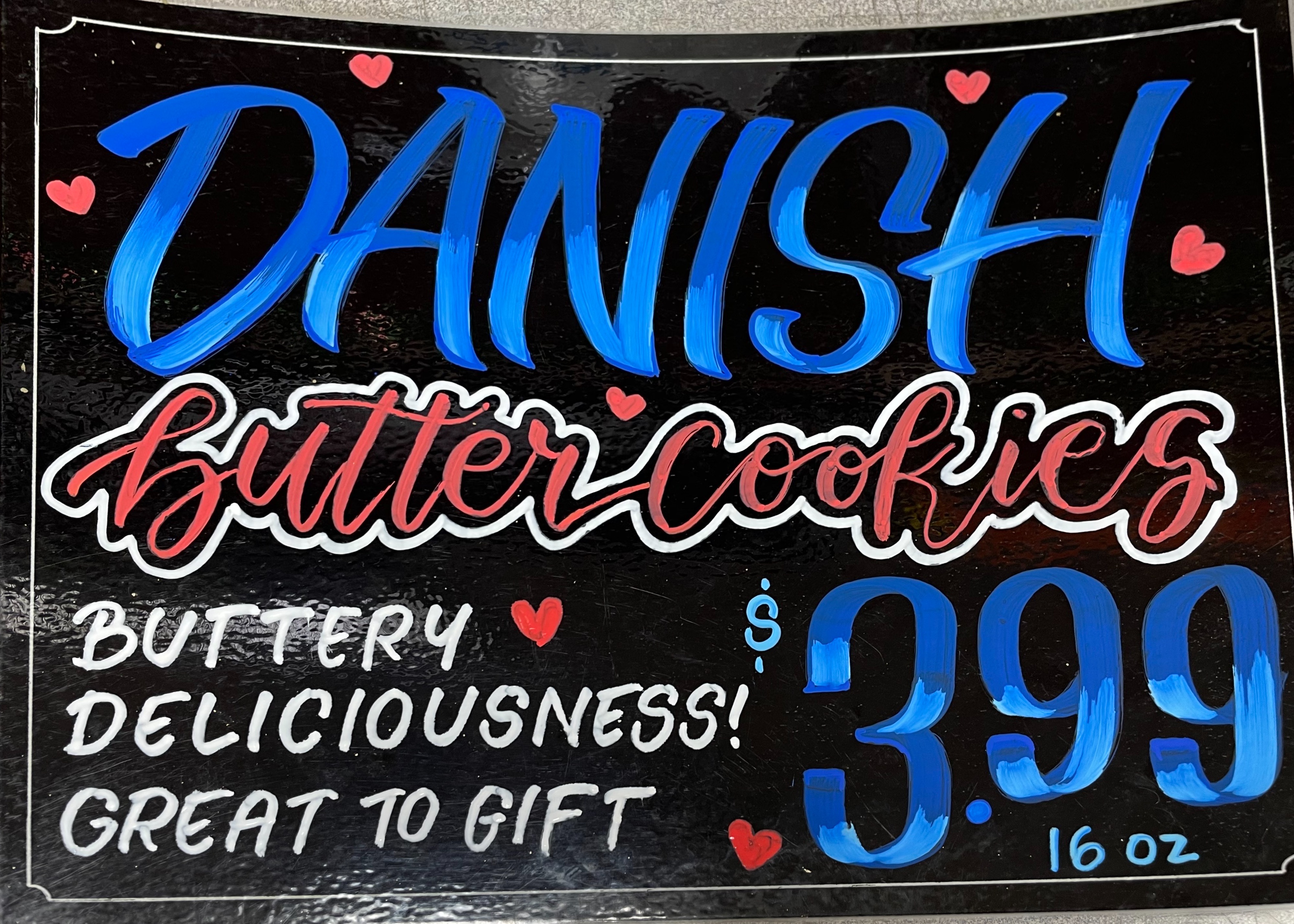 Danish Butter Cookies sign
